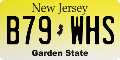 NJ license plate B79WHS