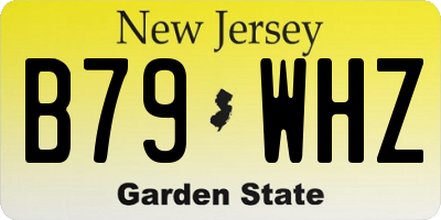 NJ license plate B79WHZ