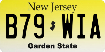 NJ license plate B79WIA