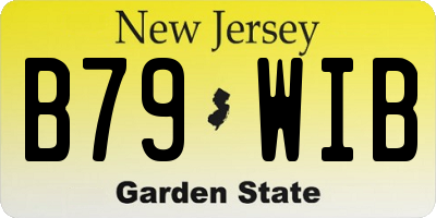 NJ license plate B79WIB