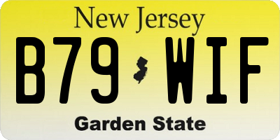 NJ license plate B79WIF