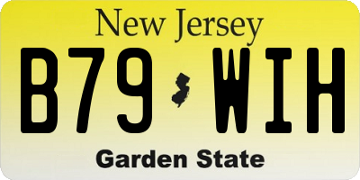 NJ license plate B79WIH