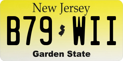NJ license plate B79WII