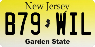 NJ license plate B79WIL