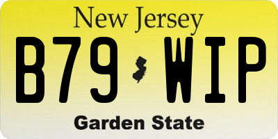NJ license plate B79WIP