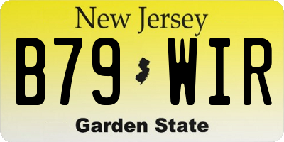 NJ license plate B79WIR
