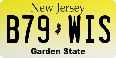 NJ license plate B79WIS