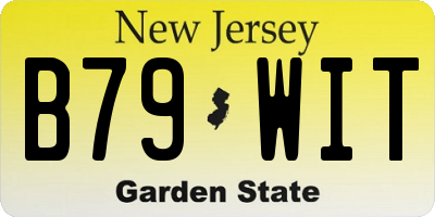 NJ license plate B79WIT