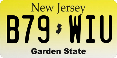 NJ license plate B79WIU
