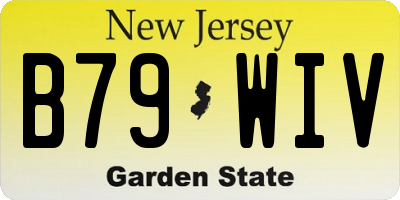 NJ license plate B79WIV