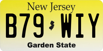NJ license plate B79WIY