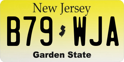 NJ license plate B79WJA