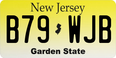 NJ license plate B79WJB