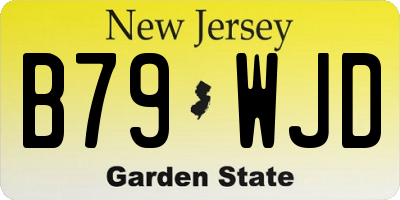 NJ license plate B79WJD