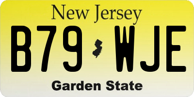 NJ license plate B79WJE