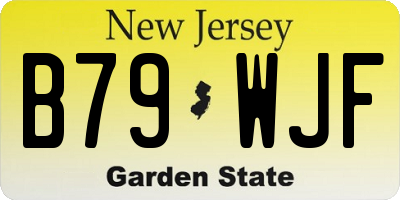 NJ license plate B79WJF