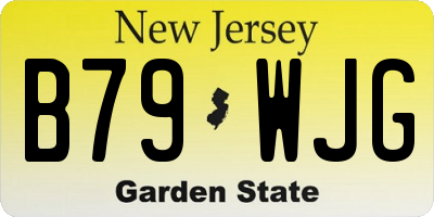 NJ license plate B79WJG