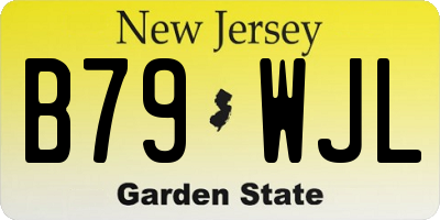 NJ license plate B79WJL