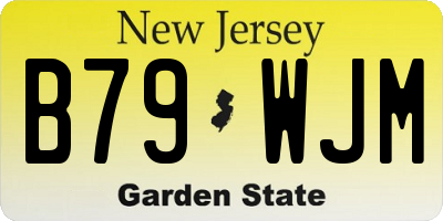 NJ license plate B79WJM