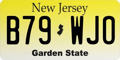 NJ license plate B79WJO