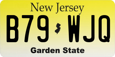 NJ license plate B79WJQ