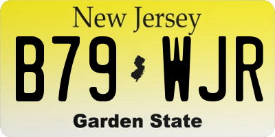NJ license plate B79WJR