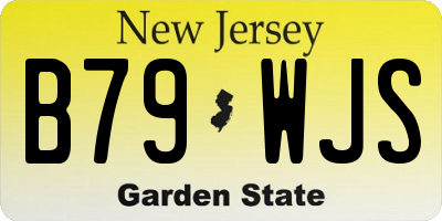 NJ license plate B79WJS