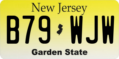 NJ license plate B79WJW
