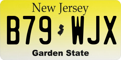 NJ license plate B79WJX