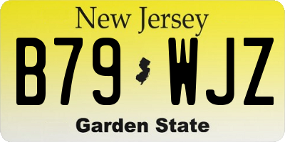 NJ license plate B79WJZ