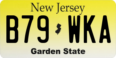 NJ license plate B79WKA