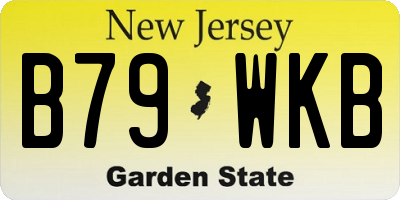 NJ license plate B79WKB