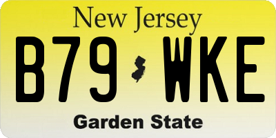 NJ license plate B79WKE