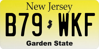 NJ license plate B79WKF