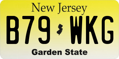 NJ license plate B79WKG