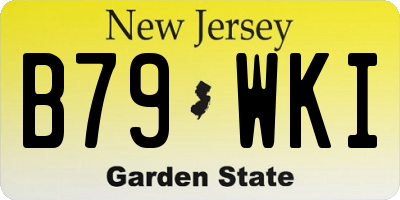 NJ license plate B79WKI