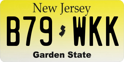 NJ license plate B79WKK