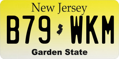 NJ license plate B79WKM
