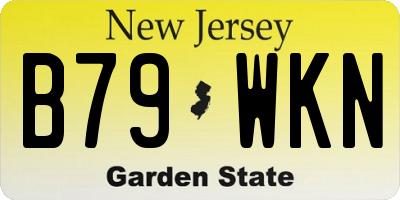 NJ license plate B79WKN