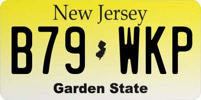 NJ license plate B79WKP