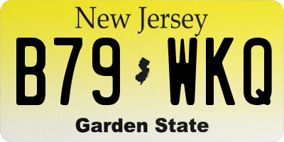 NJ license plate B79WKQ