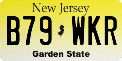 NJ license plate B79WKR