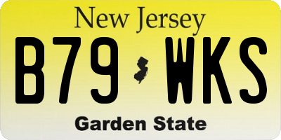 NJ license plate B79WKS