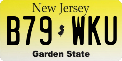 NJ license plate B79WKU