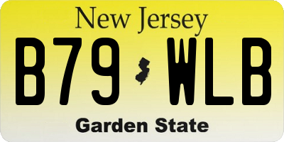 NJ license plate B79WLB
