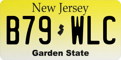 NJ license plate B79WLC