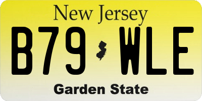NJ license plate B79WLE