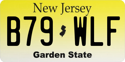 NJ license plate B79WLF