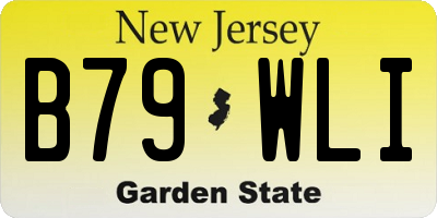 NJ license plate B79WLI