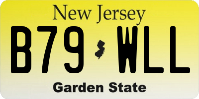 NJ license plate B79WLL
